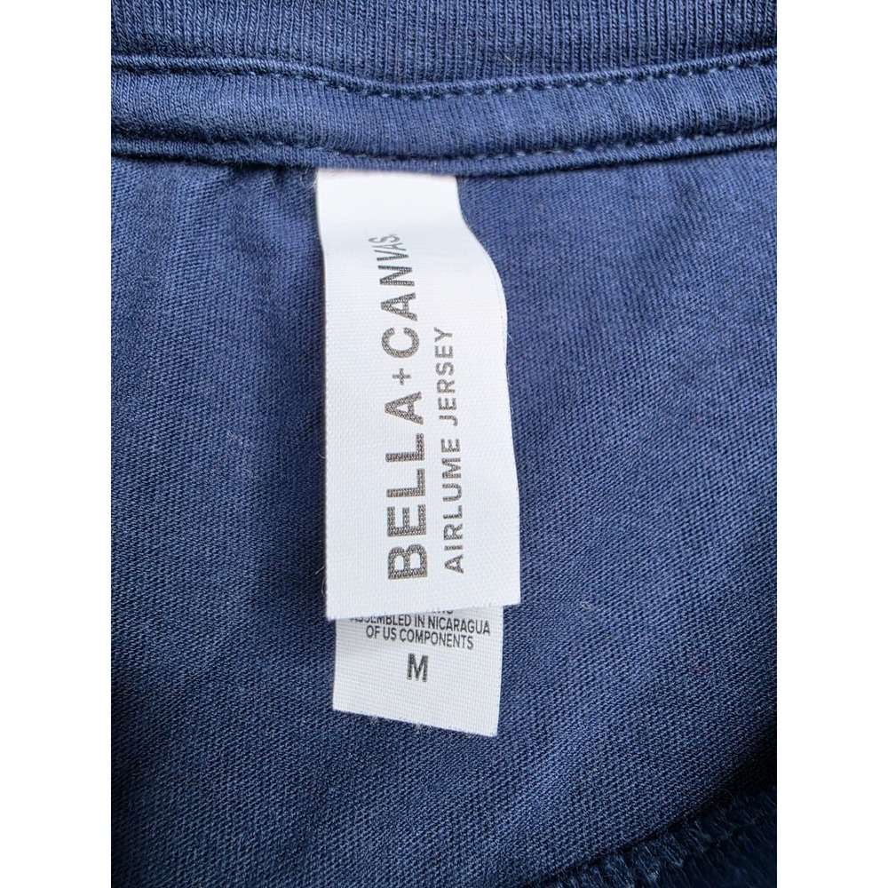 Bella+Canvas Airlume Jersey Shirt Mens Medium Blue Crew Neck Long Sleeve Outdoor - Picture 7 of 7